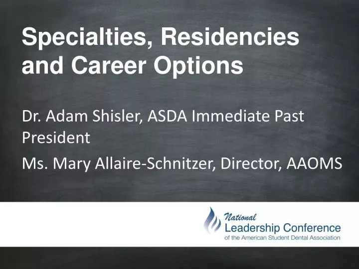specialties residencies and career options