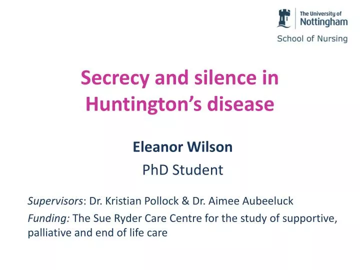 secrecy and silence in huntington s disease