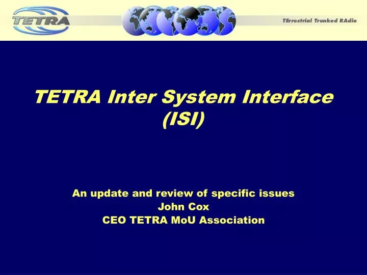 tetra inter system interface isi