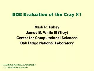 DOE Evaluation of the Cray X1