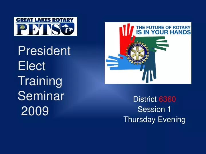 president elect training seminar 2009