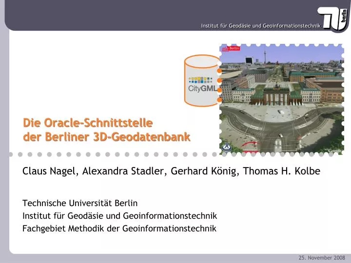 die oracle schnittstelle der berliner 3d geodatenbank