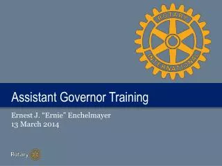 Assistant Governor Training