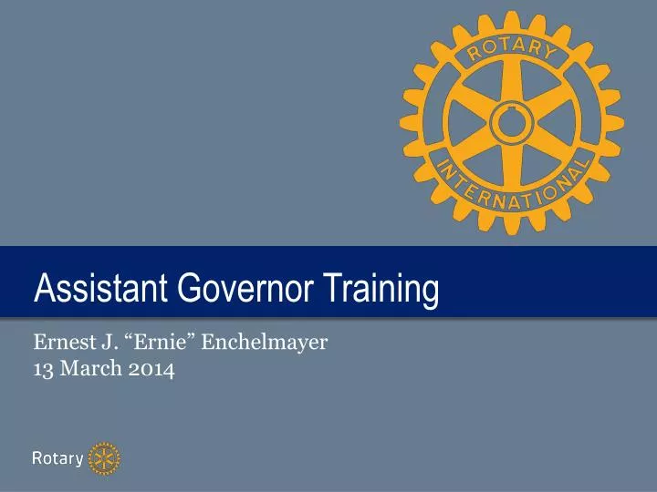 assistant governor training
