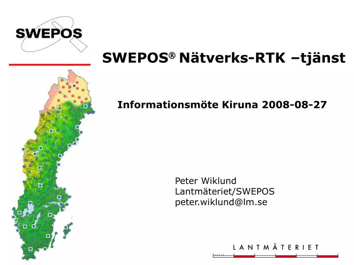 swepos n tverks rtk tj nst informationsm te kiruna 2008 08 27