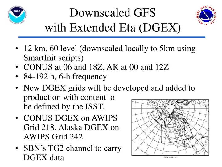 downscaled gfs with extended eta dgex
