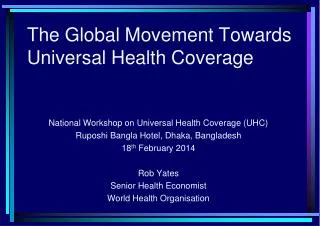 PPT - Universal Health Coverage PowerPoint Presentation, Free Download ...