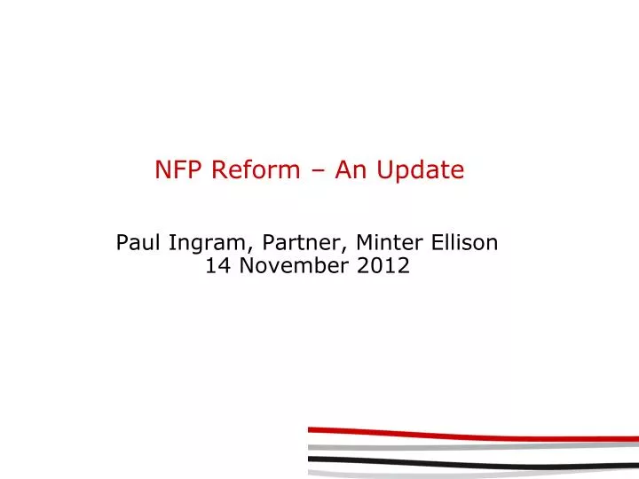 nfp reform an update