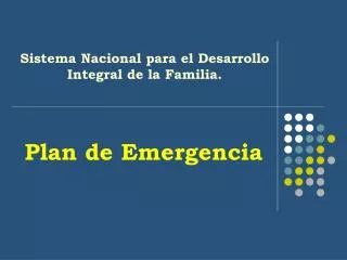 plan de emergencia