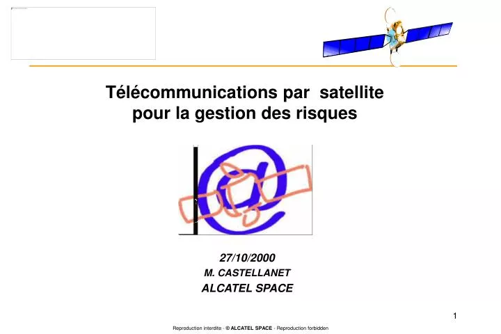 t l communications par satellite pour la gestion des risques