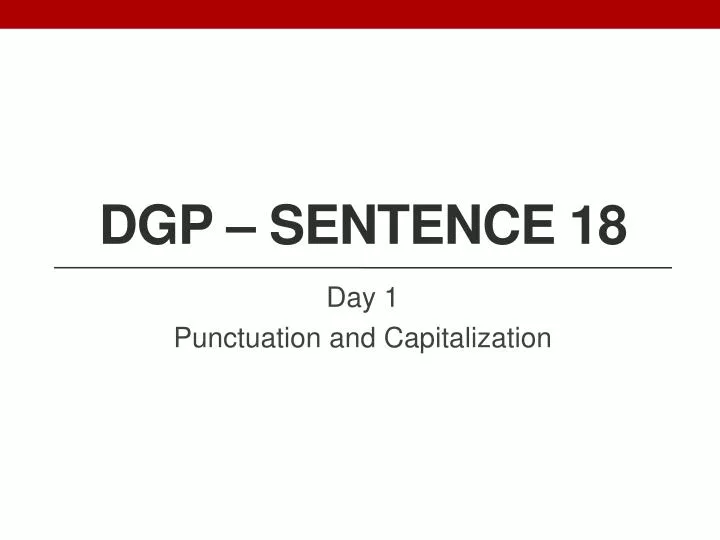 dgp sentence 18