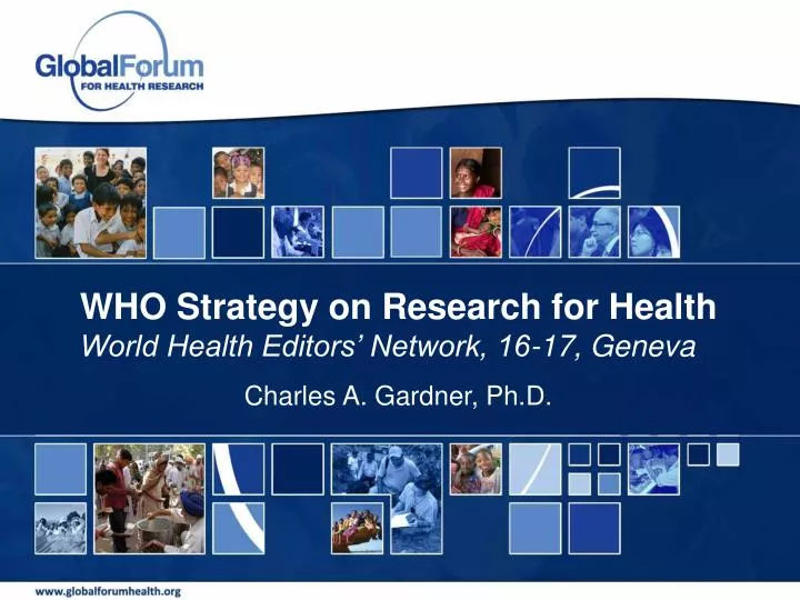 who strategy on research for health world health editors network 16 17 geneva