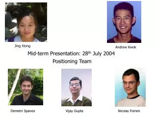 Mid-term Presentation: 28 th July 2004