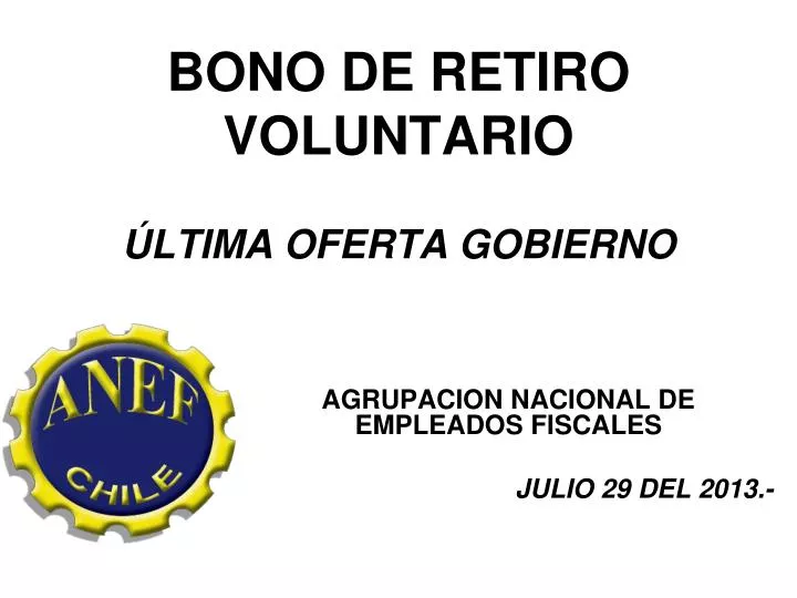 bono de retiro voluntario ltima oferta gobierno