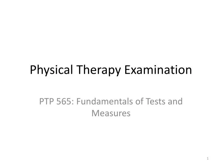 physical therapy examination