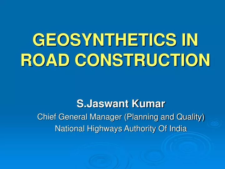 geosynthetics in road construction