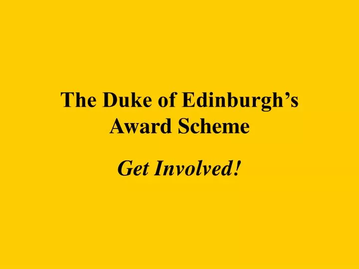 the duke of edinburgh s award scheme