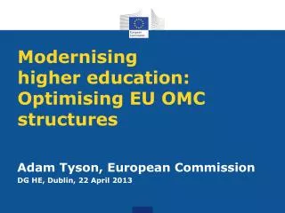Modernising higher education: Optimising EU OMC structures