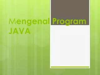 m engenal program java