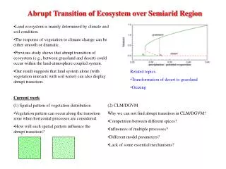 Abrupt Transition of Ecosystem over Semiarid Region