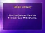 Media Literacy - slide 1