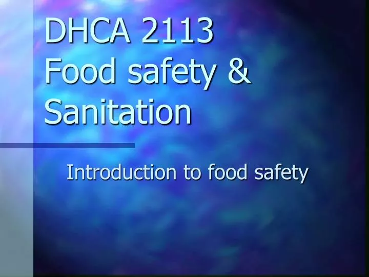 dhca 2113 food safety sanitation