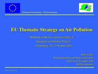 EU Thematic Strategy on Air Pollution