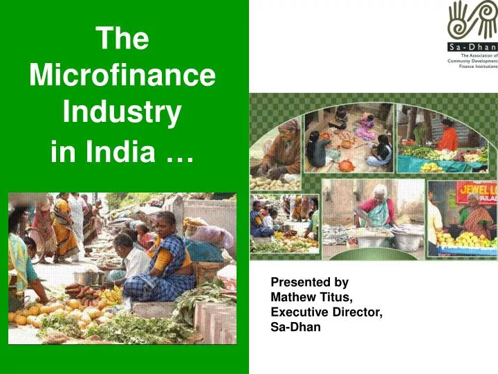 the microfinance industry in india