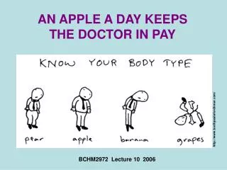 AN APPLE A DAY KEEPS THE DOCTOR IN PAY