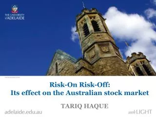 Risk-On Risk-Off: Its effect on the Australian stock market