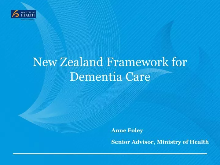 new zealand framework for dementia care