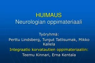 huimaus neurologian oppimateriaali