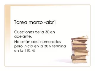 tarea marzo abril