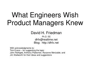 What Engineers Wish Product Managers Knew