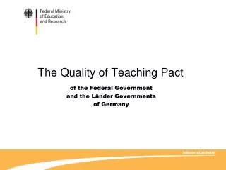 The Quality of Teaching Pact