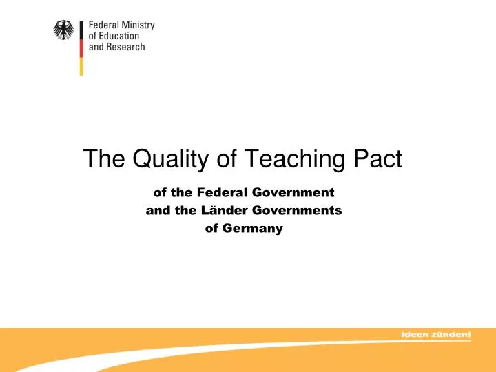 the quality of teaching pact