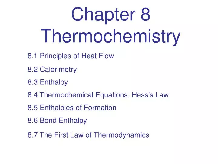 chapter 8 thermochemistry
