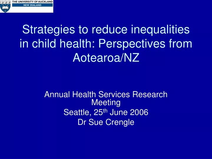 strategies to reduce inequalities in child health perspectives from aotearoa nz