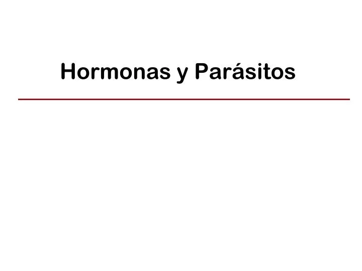 hormonas y par sitos