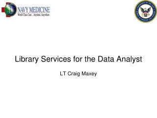 Library Services for the Data Analyst