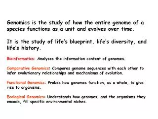 What Is Genomics?
