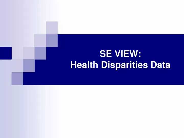se view health disparities data