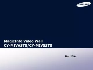MagicInfo Video Wall CY-MIVASTS/CY-MIVSSTS