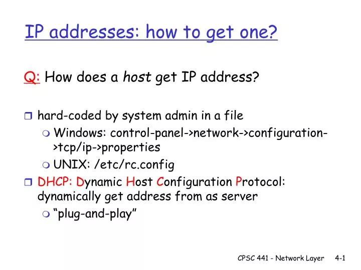 ip addresses how to get one