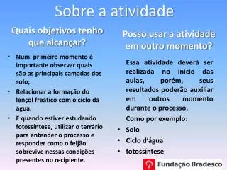 sobre a atividade