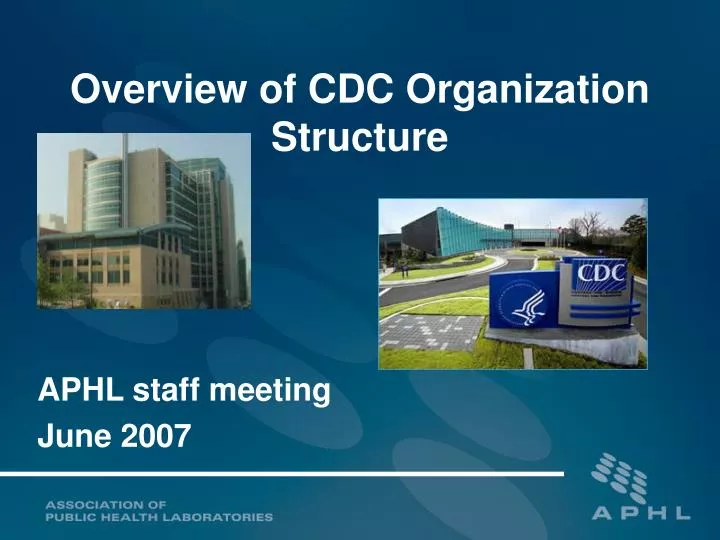 overview of cdc organization structure