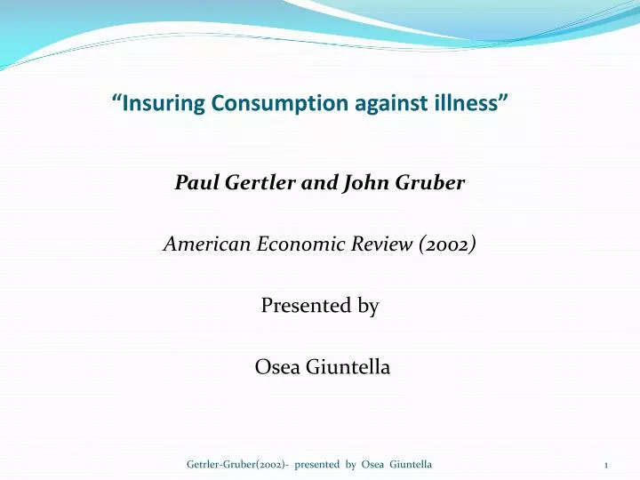 insuring consumption against illness