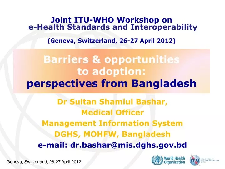 barriers opportunities to adoption perspectives from bangladesh