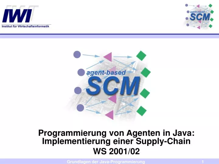 programmierung von agenten in java implementierung einer supply chain ws 2001 02