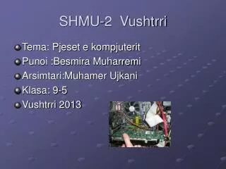 shmu 2 vushtrri